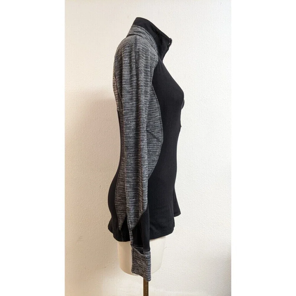 Women's Lululemon Race Your Pace 1/2 Zip Black / Coco Pique Black Pullover Top 6